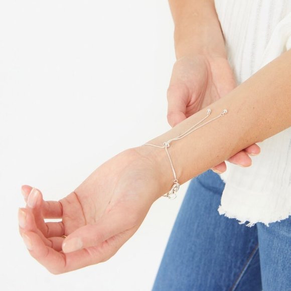 Stella & Ruby Captain's Toggle Bracelet-Silver Color - Picture 4 of 5